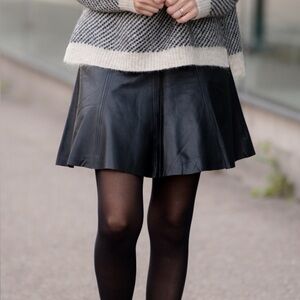 Black *Real* Leather Skirt